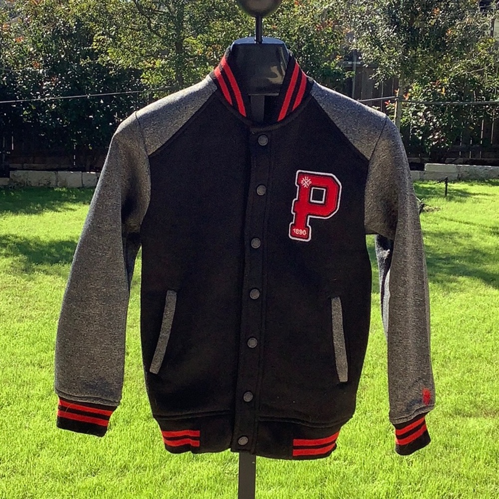 U.S Polo Assn. Fleece Letterman Jacket Size 8